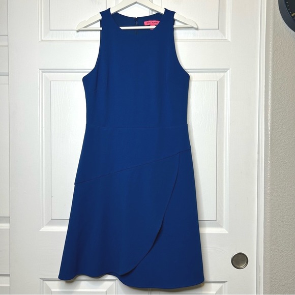 Betsey Johnson Cobalt Blue Sleeveless Fit & Flare Party Cocktail Dress 4 - Picture 1 of 6